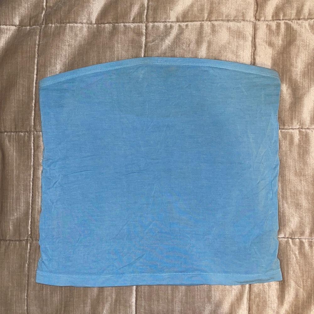 Baby blue tube top